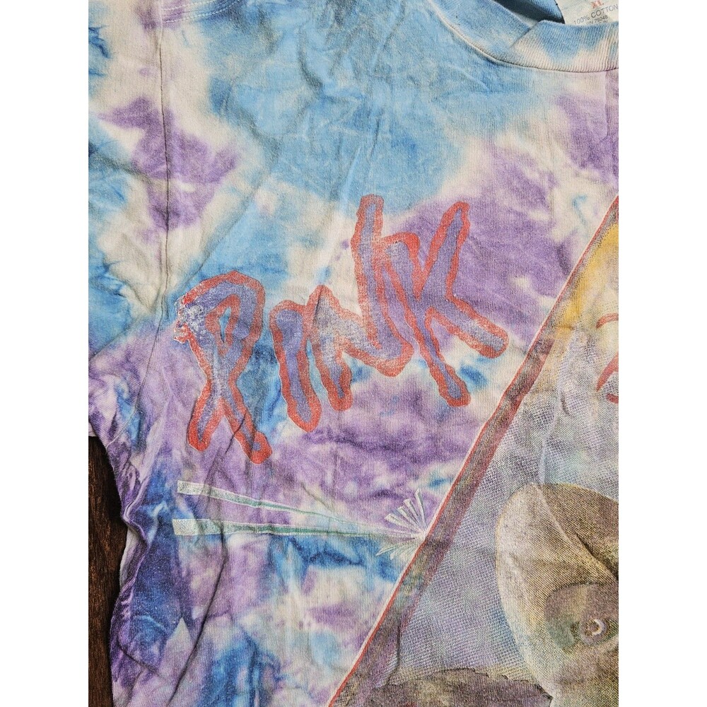 Vintage 1994 Pink Floyd The Division Bell Tour Tie Dye Band Tee Shirt Sz XL - Picture 6 of 14